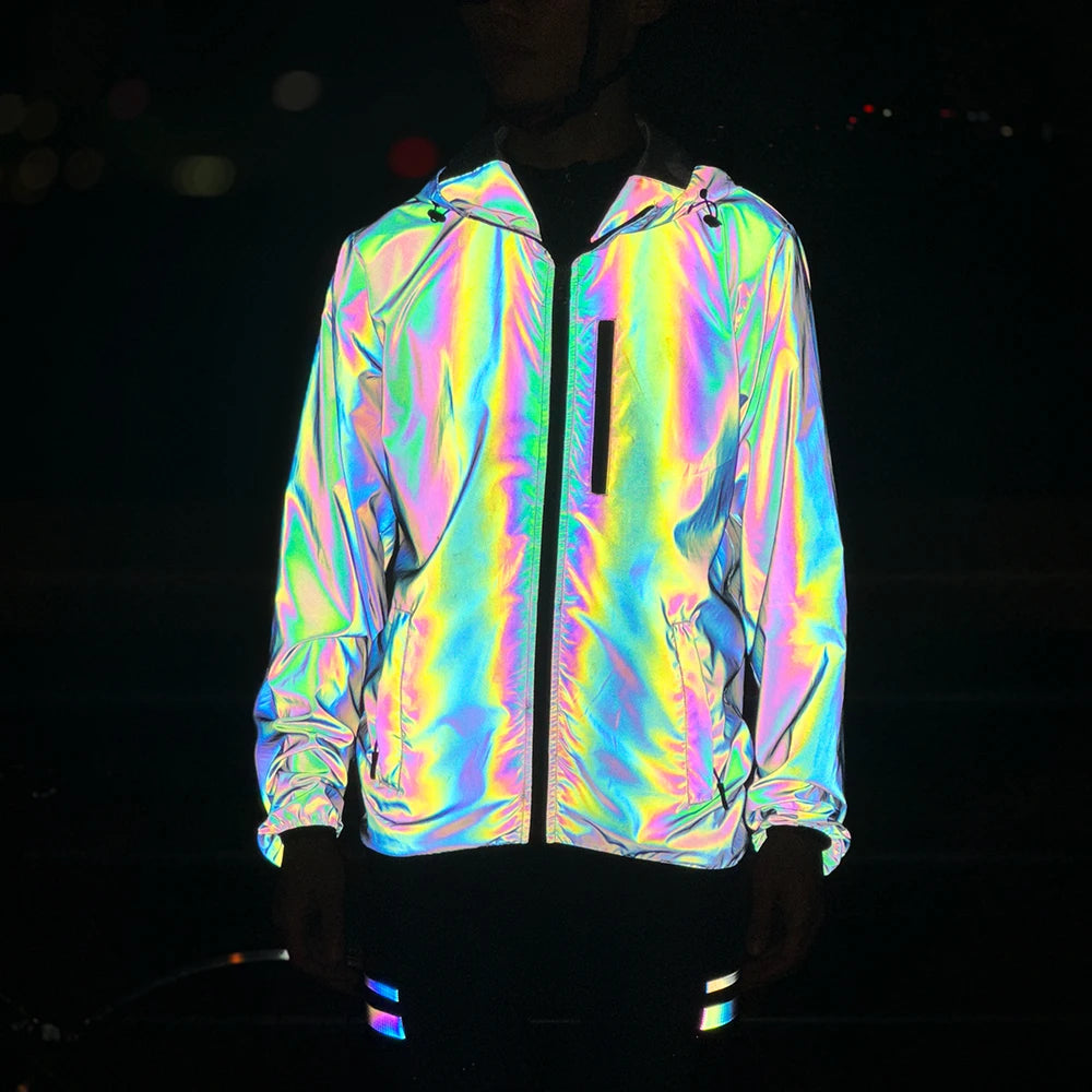 Refleqtor Fietsjack Heren – Reflecterend, Winddicht & Waterafstotend Jack met Capuchon en Zakken