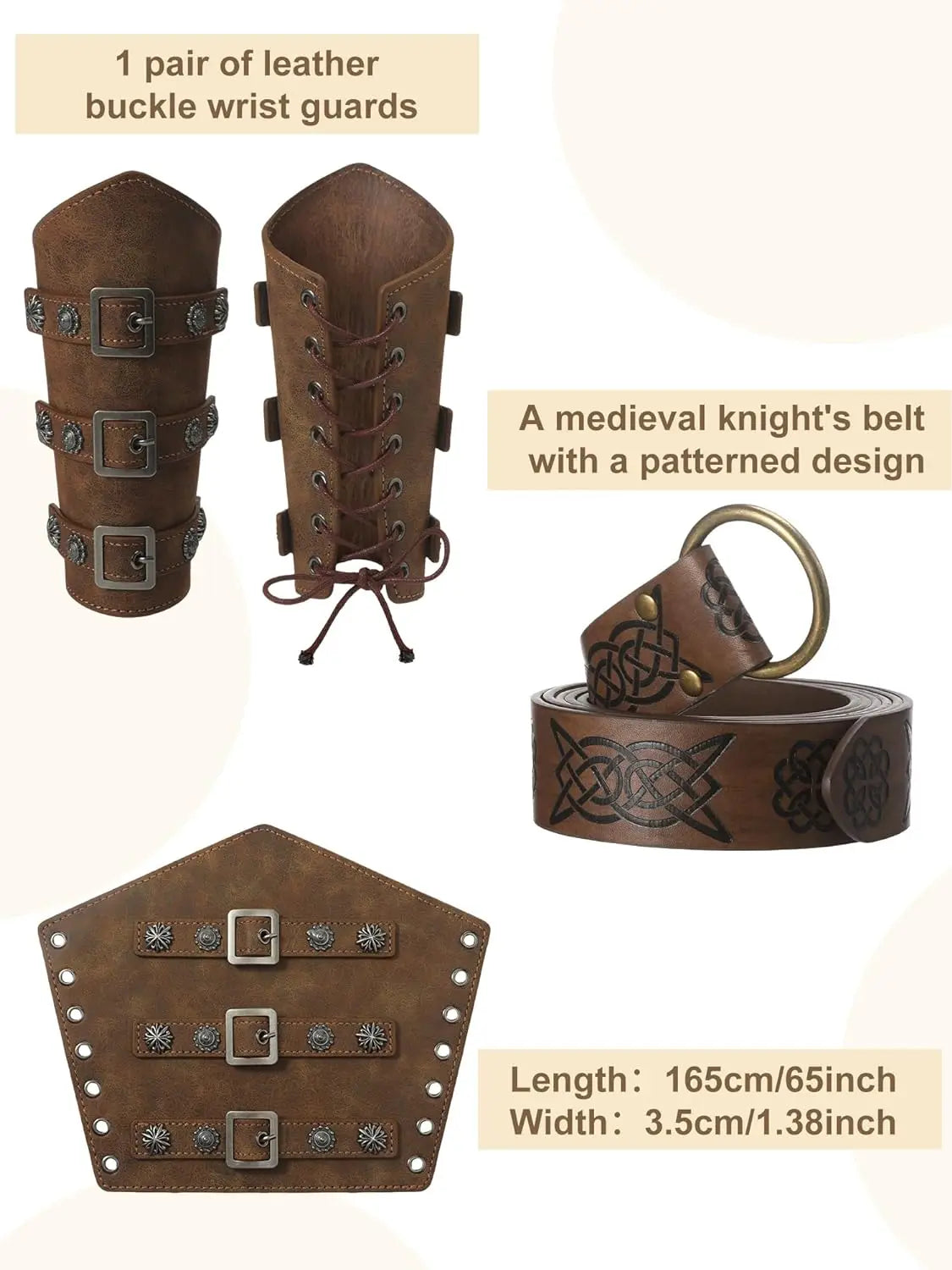 HeritageWear – Renaissance Kostuumset Mannen – 4-delig met Piratenhemd & Broek