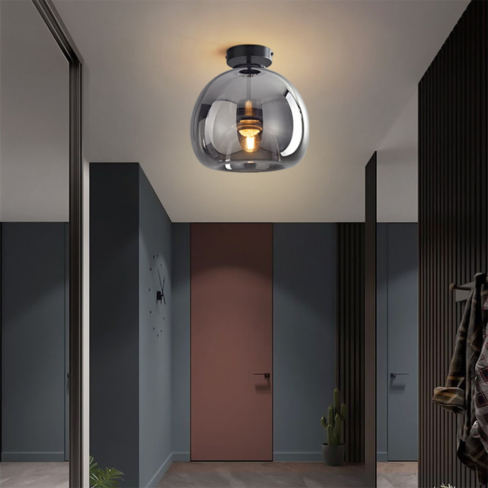 Copara – Retro koperen plafondlamp – Glasdesign voor modern interieur