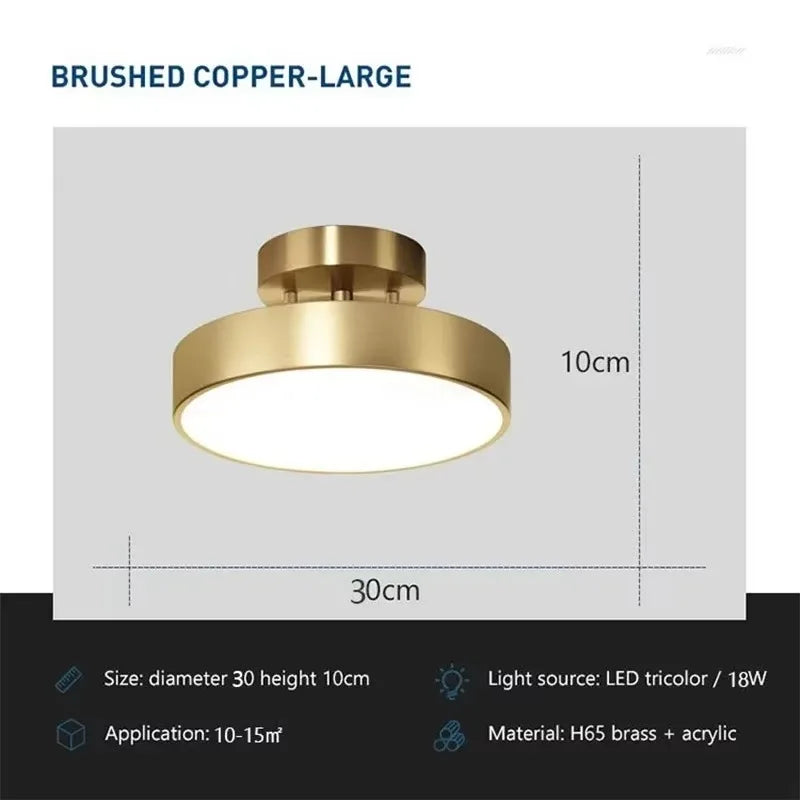 CopperLux – Làmpada de sostre LED retro coure – Disseny compacte i eficient energèticament