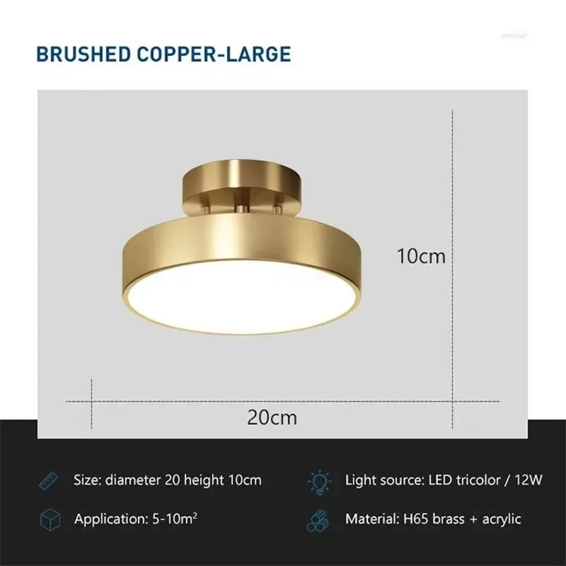 CopperLux – Làmpada de sostre LED retro coure – Disseny compacte i eficient energèticament