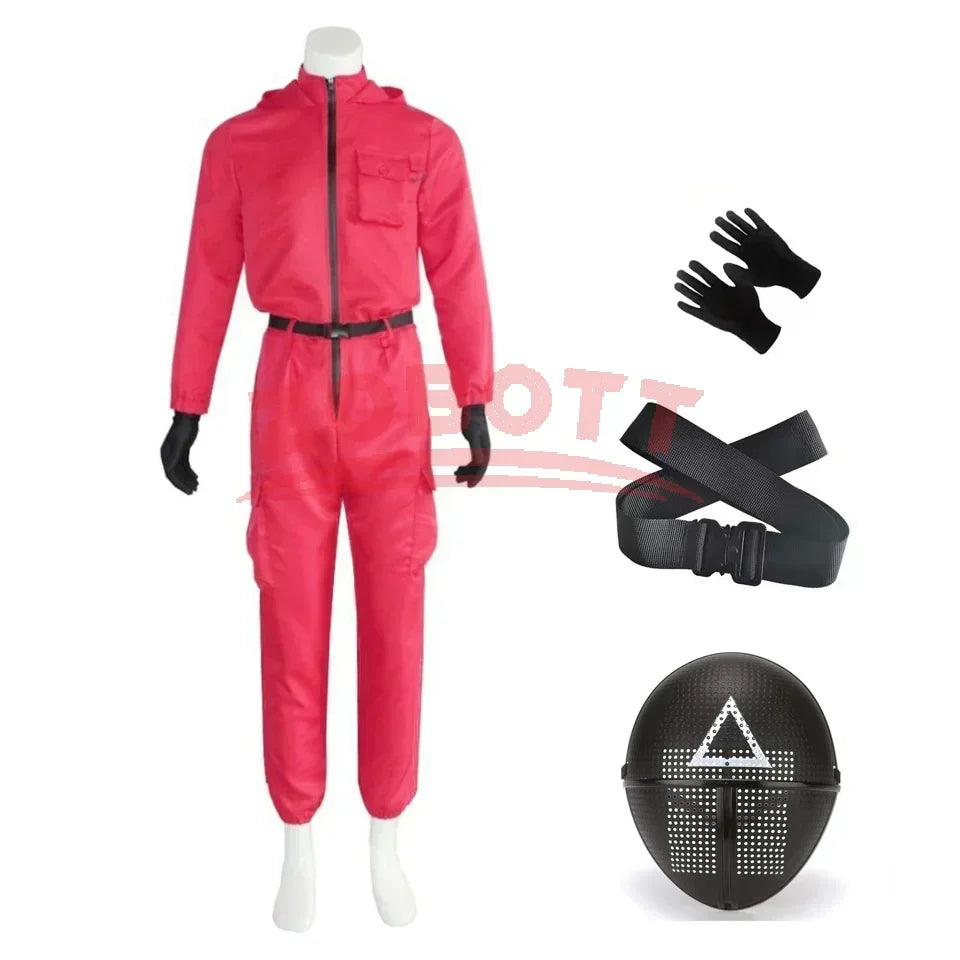 CosmoWear – Roze Jumpsuit Kostuumset met Handschoenen & Bretels – Cosplay Kinderen