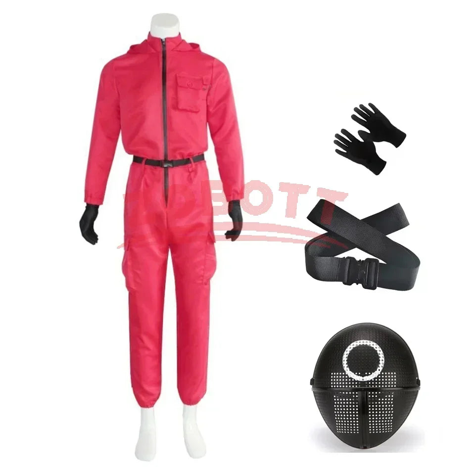 CosmoWear – Roze Jumpsuit Kostuumset met Handschoenen & Bretels – Cosplay Kinderen