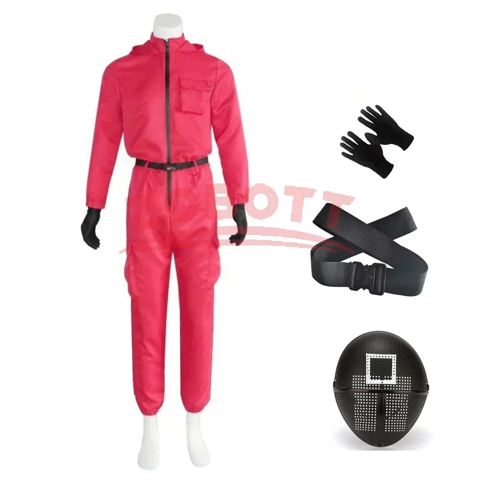 CosmoWear – Roze Jumpsuit Kostuumset met Handschoenen & Bretels – Cosplay Kinderen