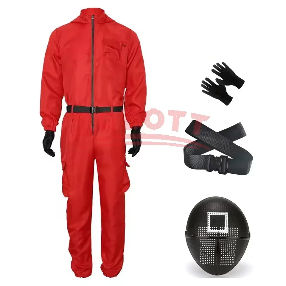 CosmoWear – Roze Jumpsuit Kostuumset met Handschoenen & Bretels – Cosplay Kinderen