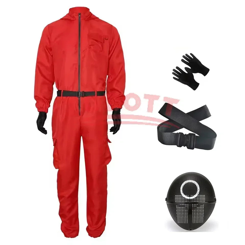 CosmoWear – Roze Jumpsuit Kostuumset met Handschoenen & Bretels – Cosplay Kinderen