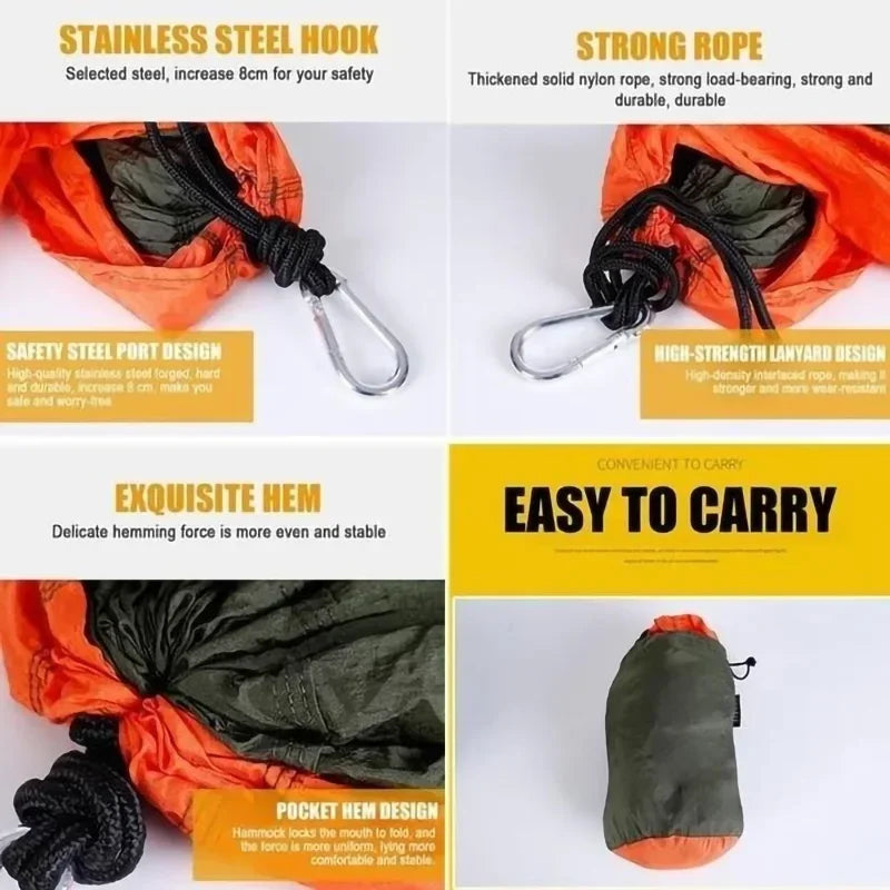 Draagbare Nylon Outdoor Hangmat – Sterk, Licht & Comfortabel