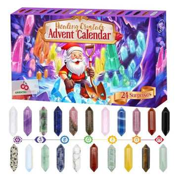 AuroraGems – Kristal-adventskalender 2025 met 24 edelstenen – Kerst