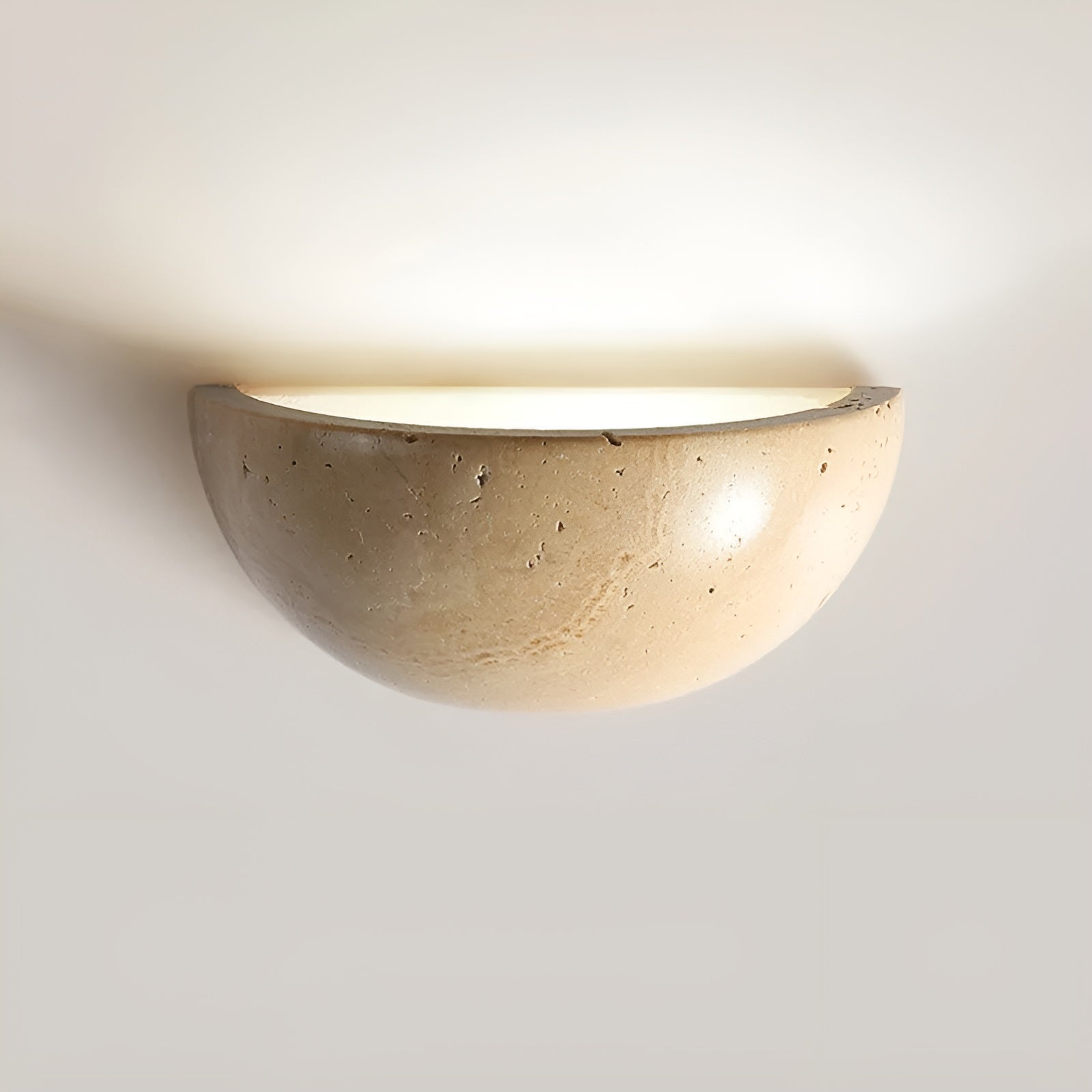ZenGlow – Halfronde LED Wandlamp – Wabi-Sabi Minimalistisch Ontwerp