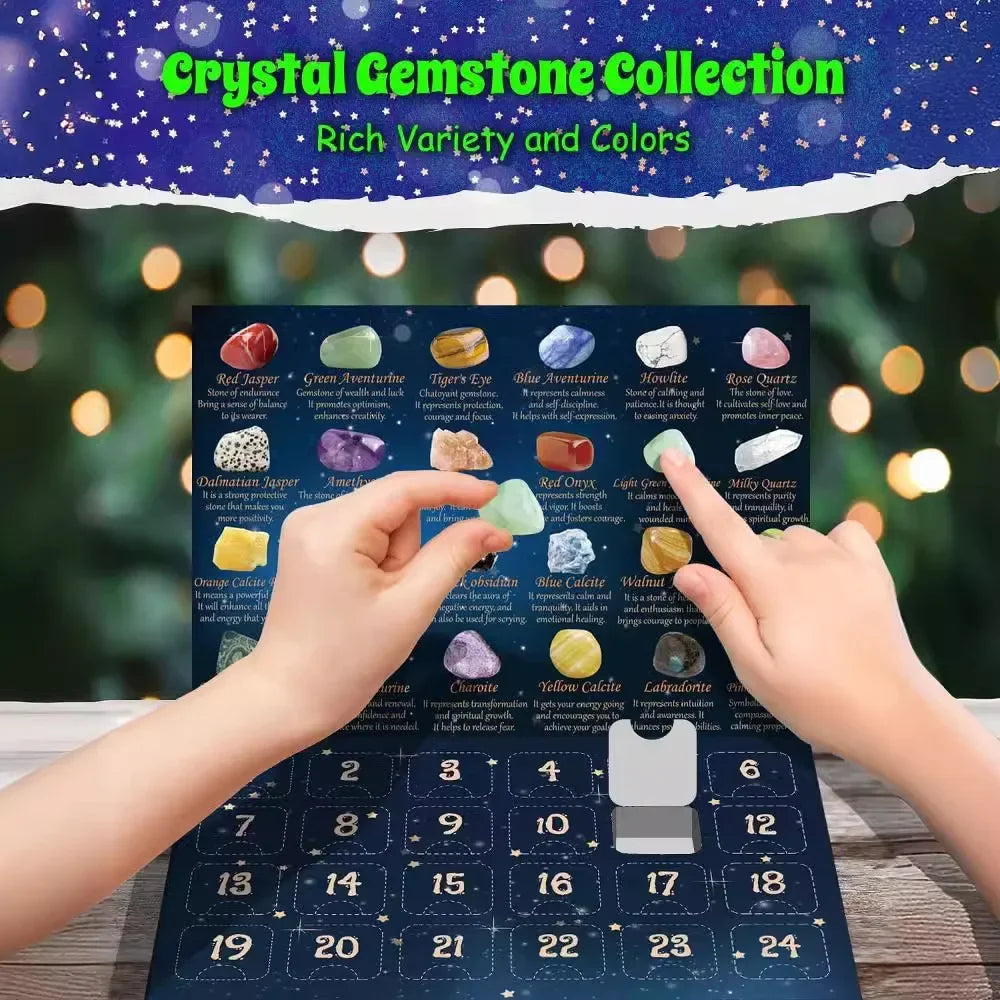Ava – Kristal adventskalender 24 edelstenen – Kinderen & verzamelaars