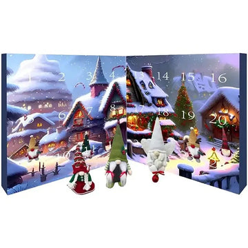 NordLoom – Kerstkabouter adventskalender van stof – Feestelijke decoratie