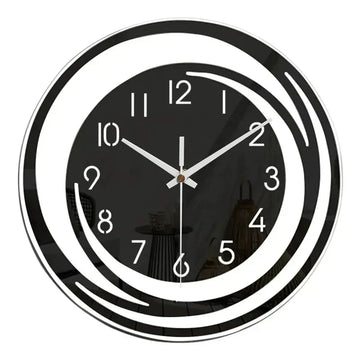 ScandiTime – Black Acrylic Wall Clock Silent – Modern Scandinavian Design