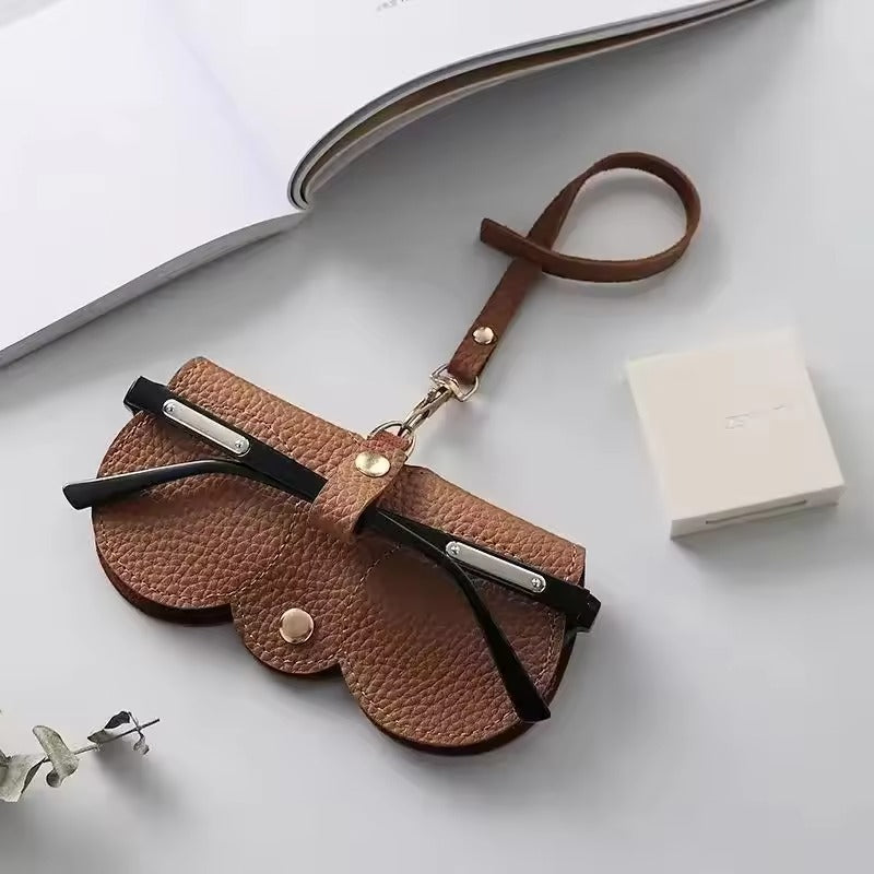 Melzano Sun Cover - Leren etui met kliksluiting voor bril