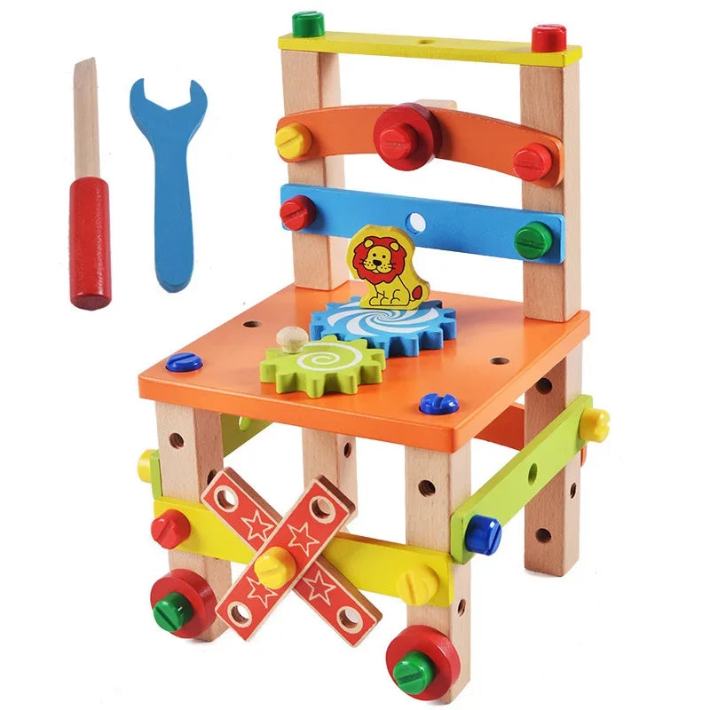 WoodTools Montessori Gereedschapskist – Houten Bouwspeelgoed Kinderen