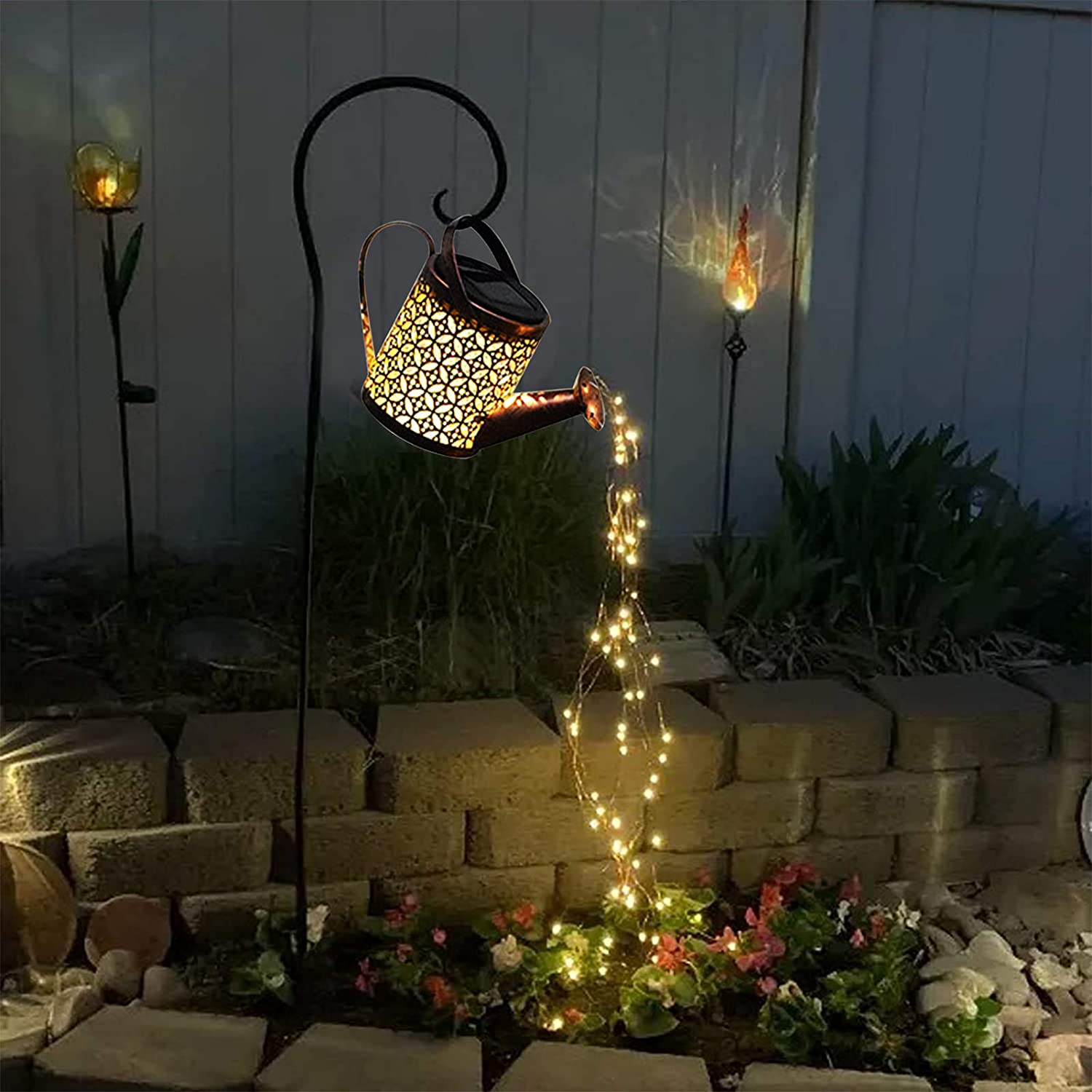 EnchantedCan | Solar Energy Garden Lantern with Star Shower Effect