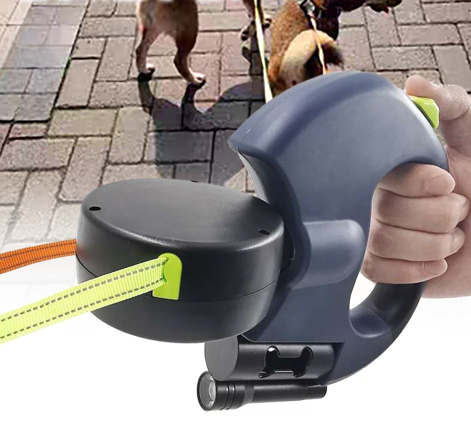 Propet Duo Hondenriem – Dubbele Rollijn met LED & Reflectie