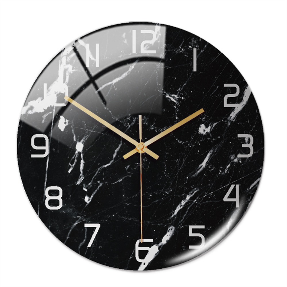 MarbleTime – Wandklok Marmerdesign – Stille Moderne Woondecoratie