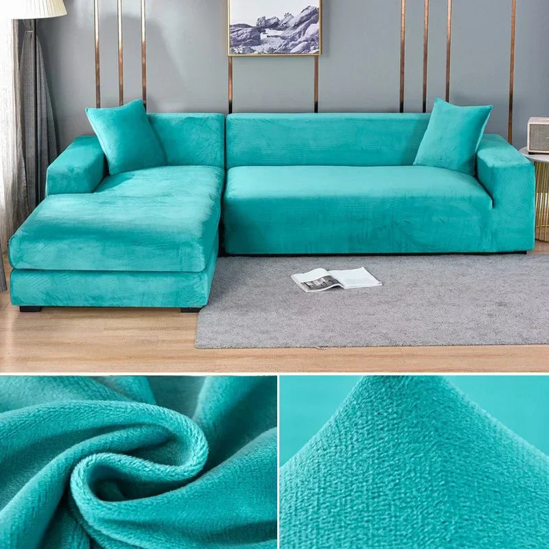 Samtlux – Fluwelen stretch bankhoes antislip – stijl & bescherming thuis