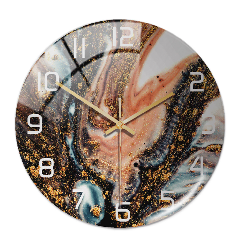 MarbleTime – Wandklok Marmerdesign – Stille Moderne Woondecoratie