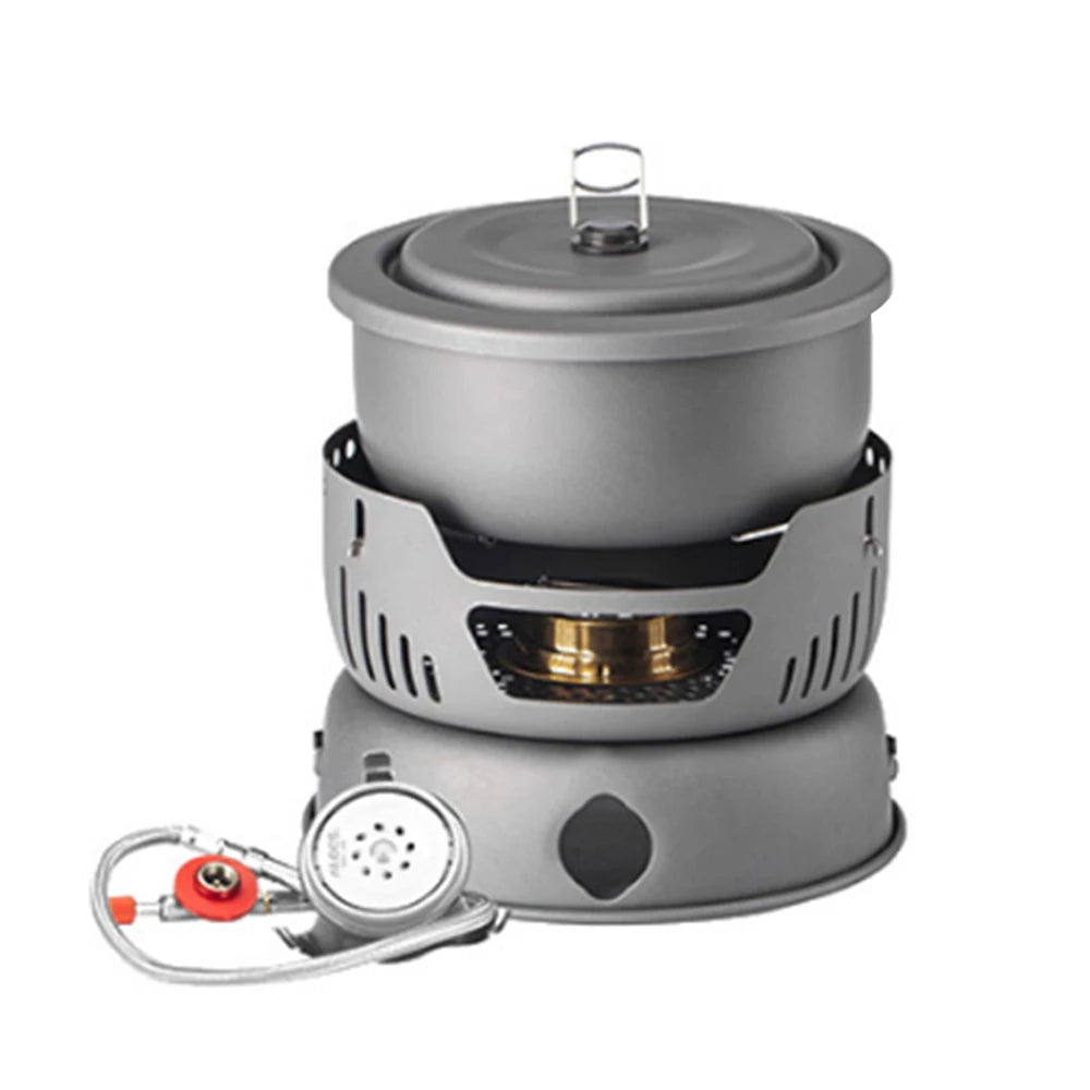 Draagbare Outdoor Kookset – Lichtgewicht Kampeer Kookgerei met Windscherm