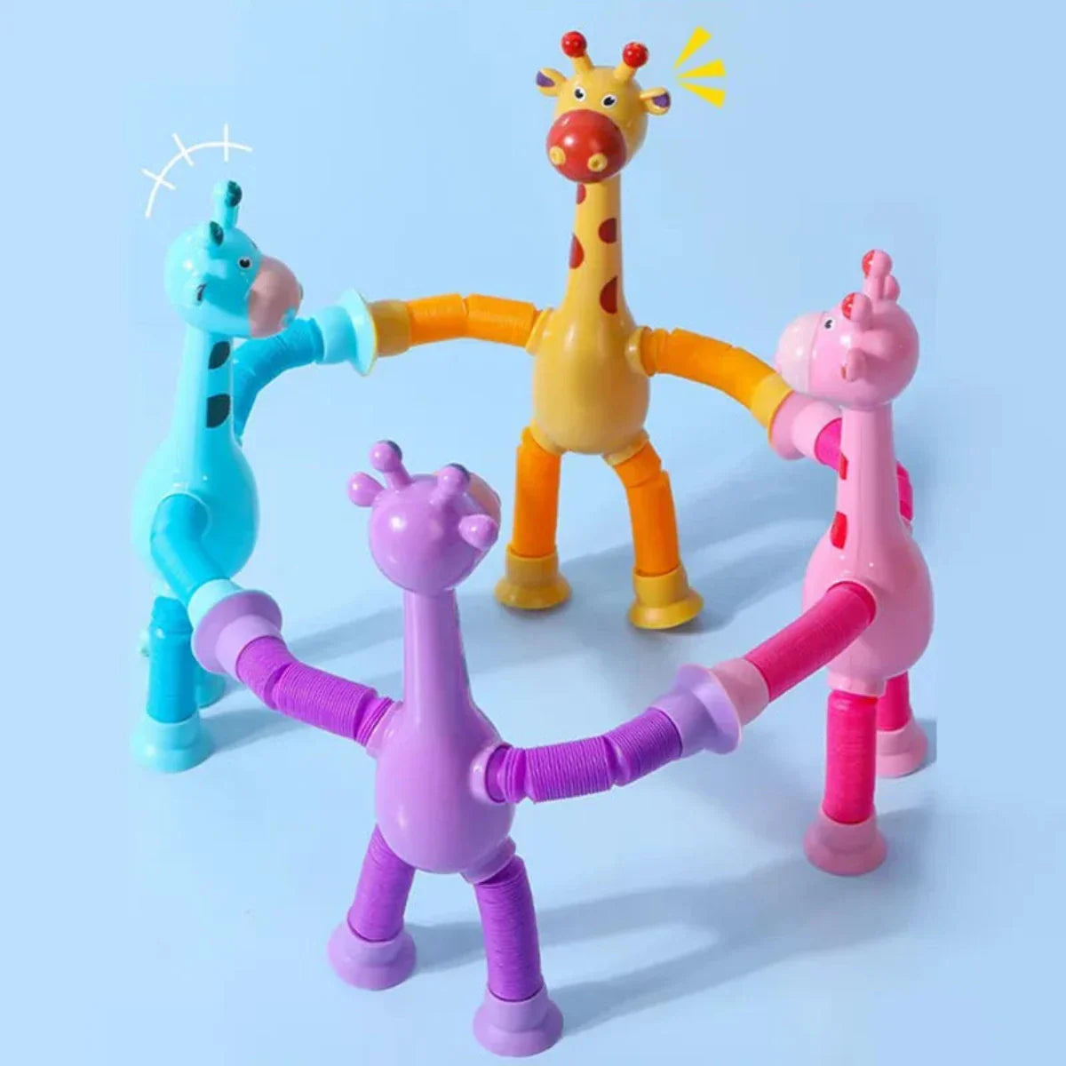 PlayZoo – Jirafas Mágicas juguete – Estiramiento y educativo para niños