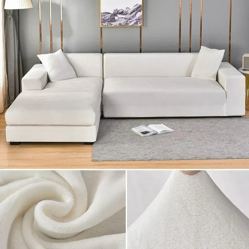 Samtlux – Fluwelen stretch bankhoes antislip – stijl & bescherming thuis