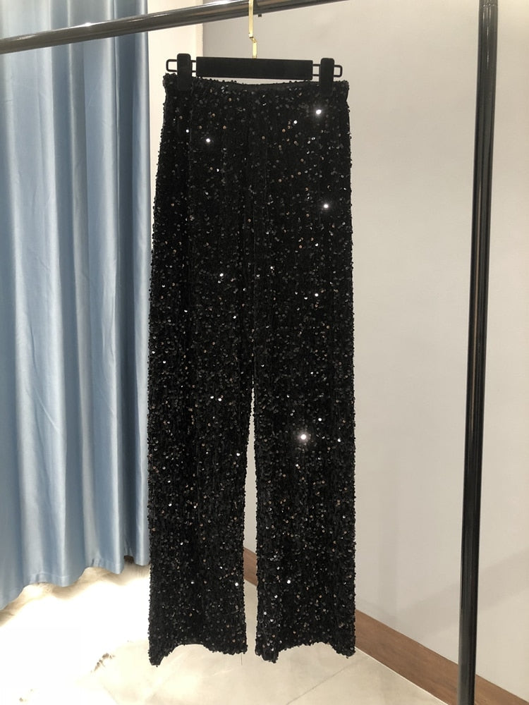 Tanya Pants | Loose Glitter Pants for Glamorous and Comfortable Looks