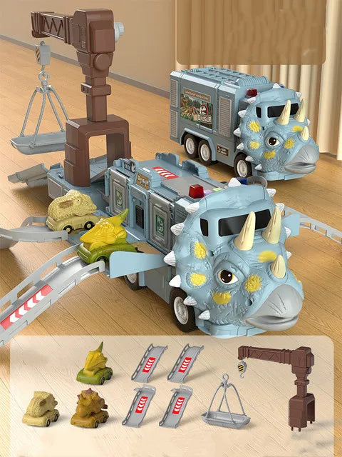 Melzano DinoQuest | Opvouwbare Dinosaurus Vrachtwagen