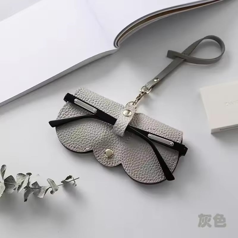 Melzano Sun Cover - Leren etui met kliksluiting voor bril