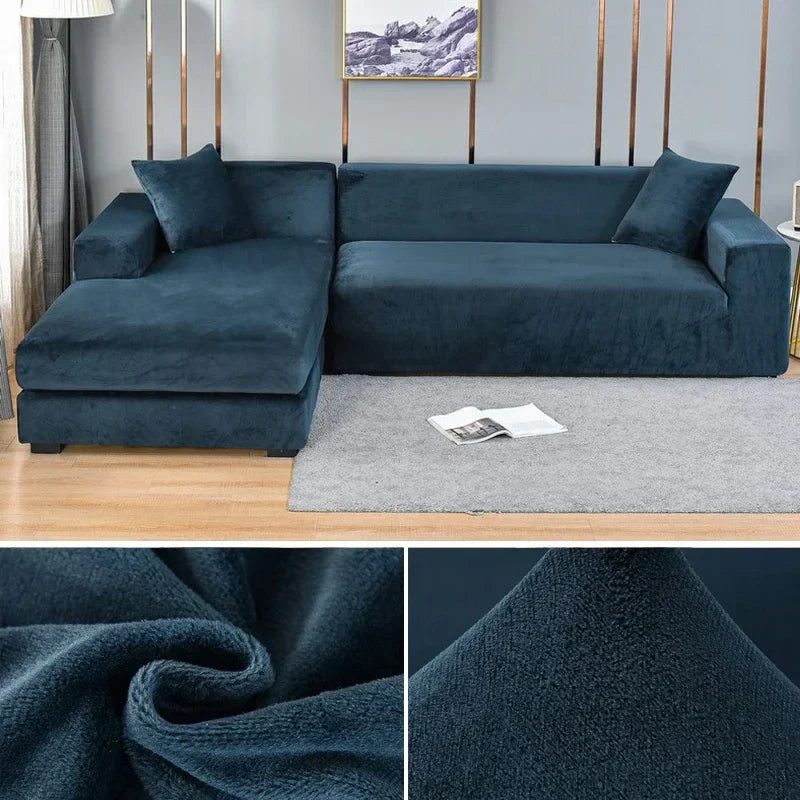 Samtlux – Fluwelen stretch bankhoes antislip – stijl & bescherming thuis