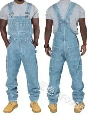 Kelim – Denim tuinbroek voor heren met splijtdetails – Streetwear & vrijetijdskleding