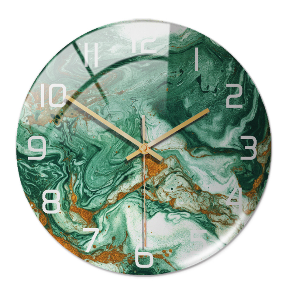 MarbleTime – Wandklok Marmerdesign – Stille Moderne Woondecoratie