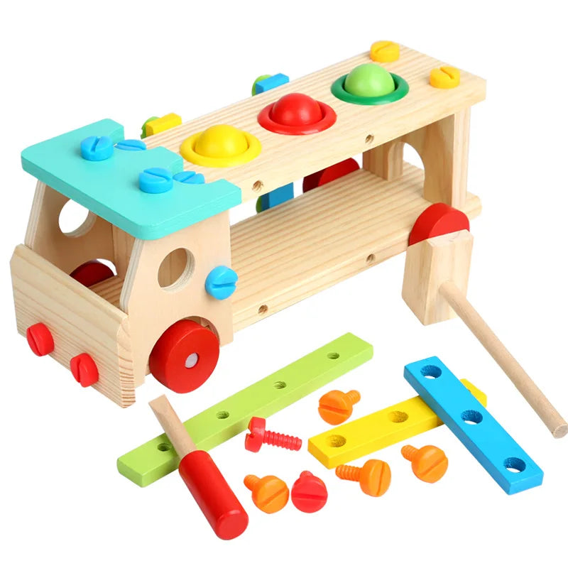 WoodTools Montessori Gereedschapskist – Houten Bouwspeelgoed Kinderen