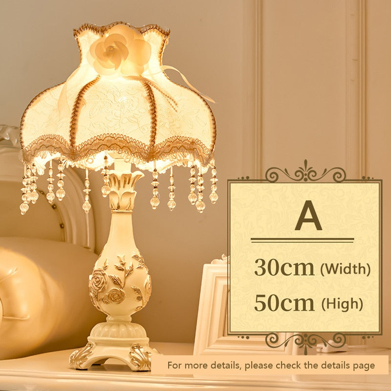 Florenza – Tiffany tafellamp met stoffen kap – Handgemaakt klassiek design