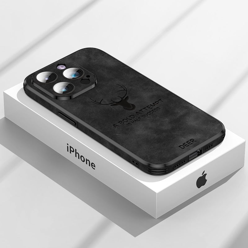 Deer – iPhone-hoes echt leer & schokbestendig – stijlvol en slank design