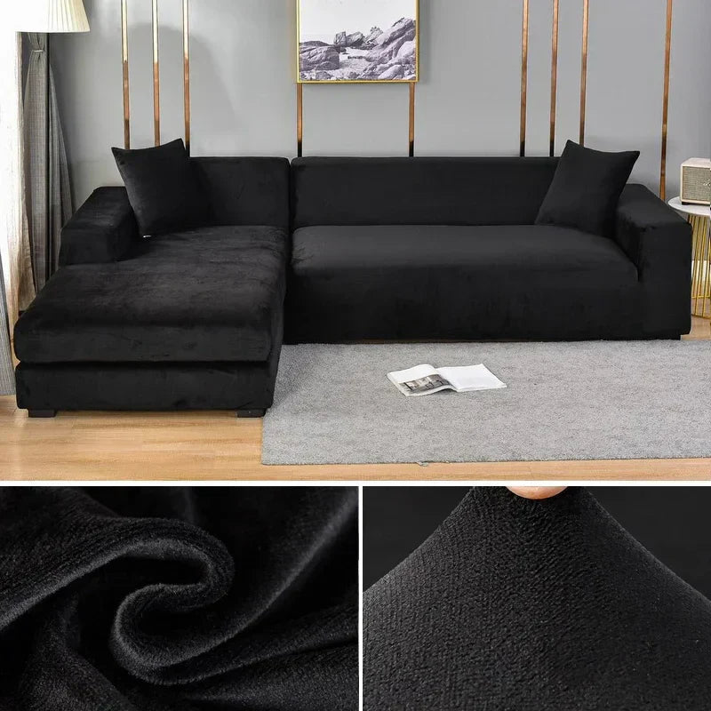 Samtlux – Fluwelen stretch bankhoes antislip – stijl & bescherming thuis