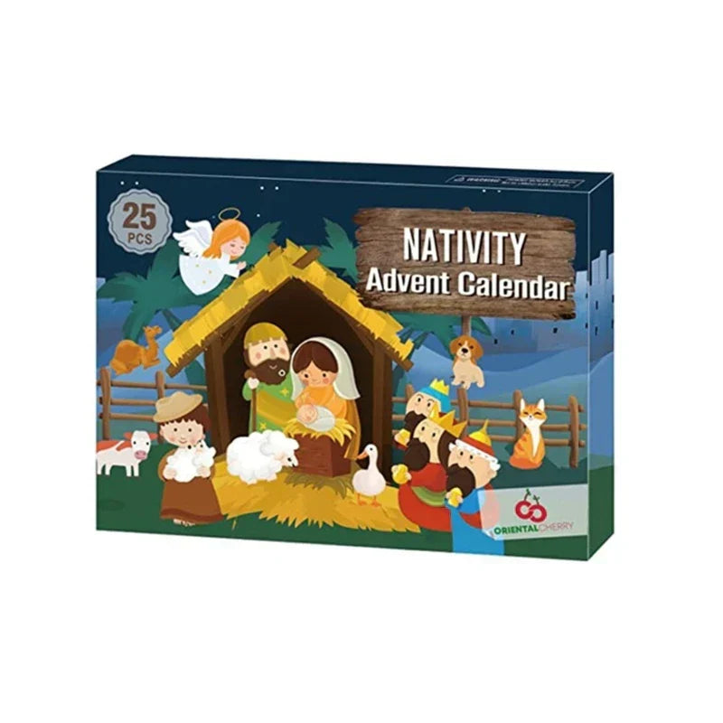 HolyTradition – Nativity Scene Advent Calendar with 24 Resin Miniatures