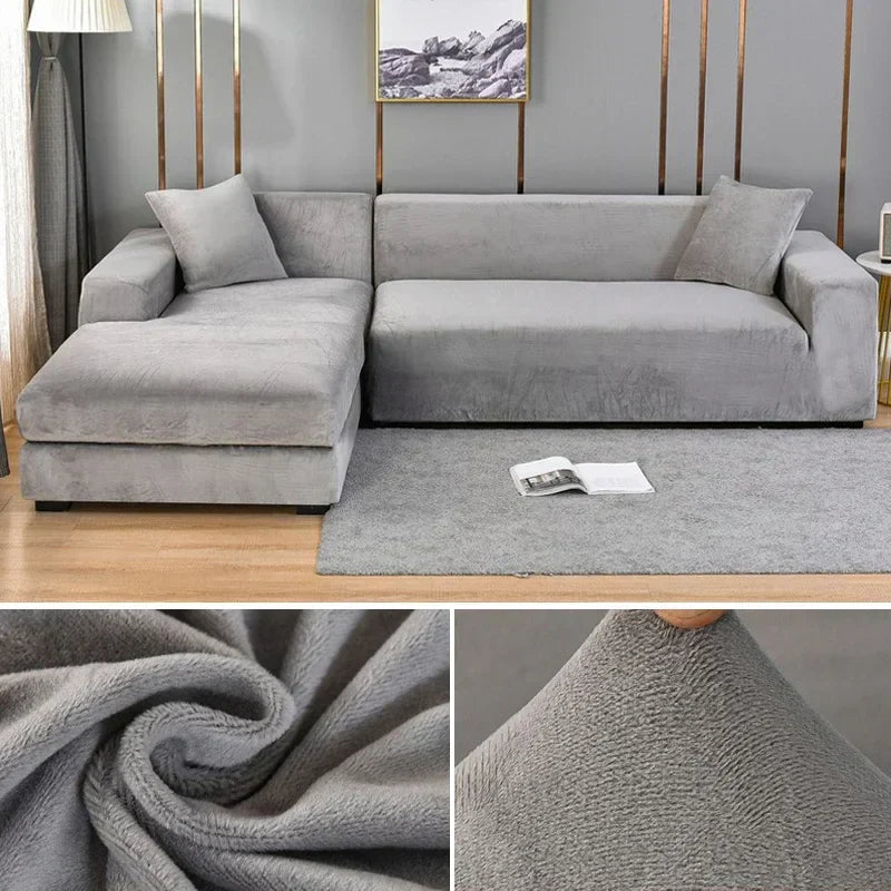 Samtlux – Fluwelen stretch bankhoes antislip – stijl & bescherming thuis