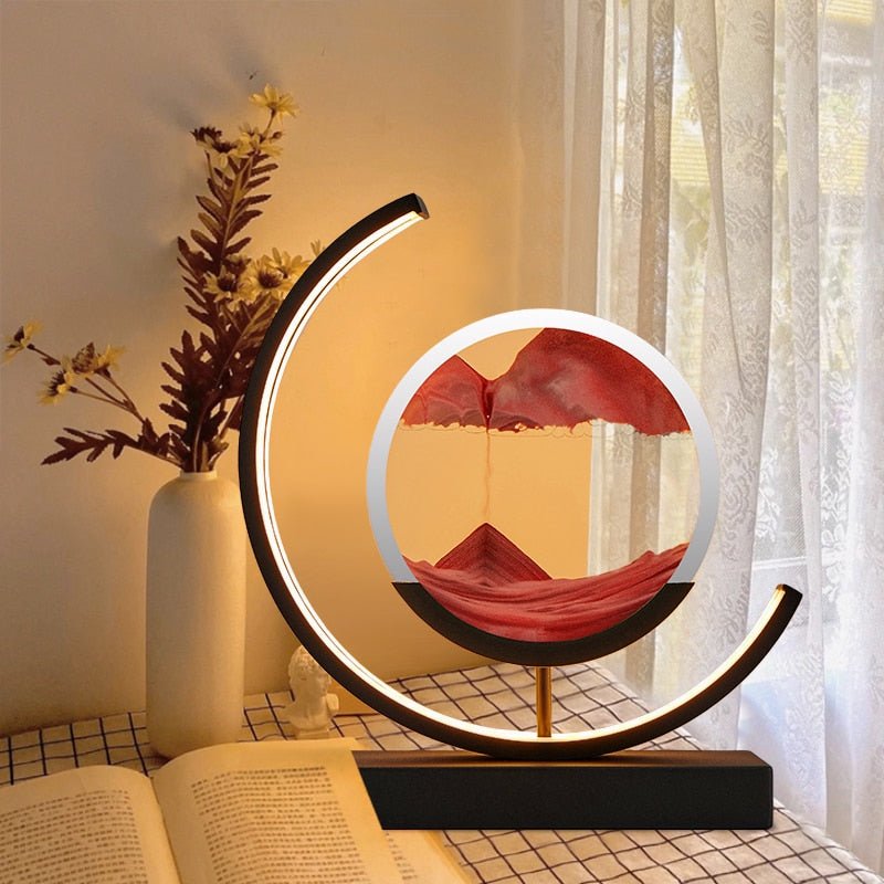 Lumora – Quicksand Table Lamp | 3D Sand Painting & LED Ambient Lighting