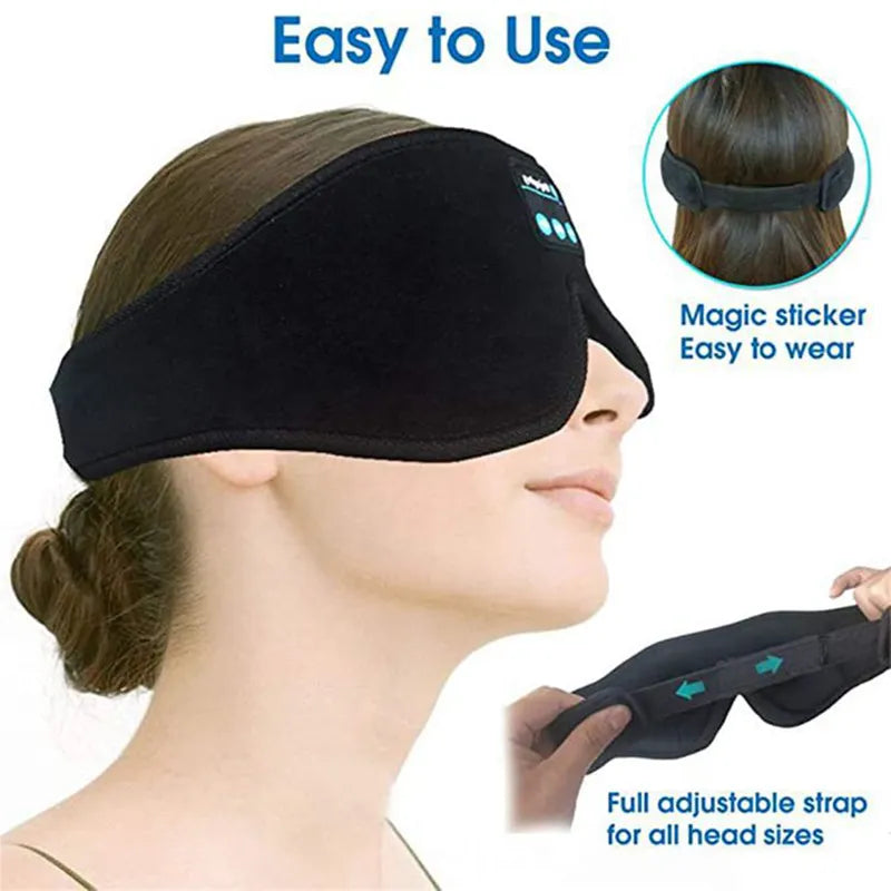 Melzano Slaapmasker 3D Oogmasker HoofdSet Hoofdband