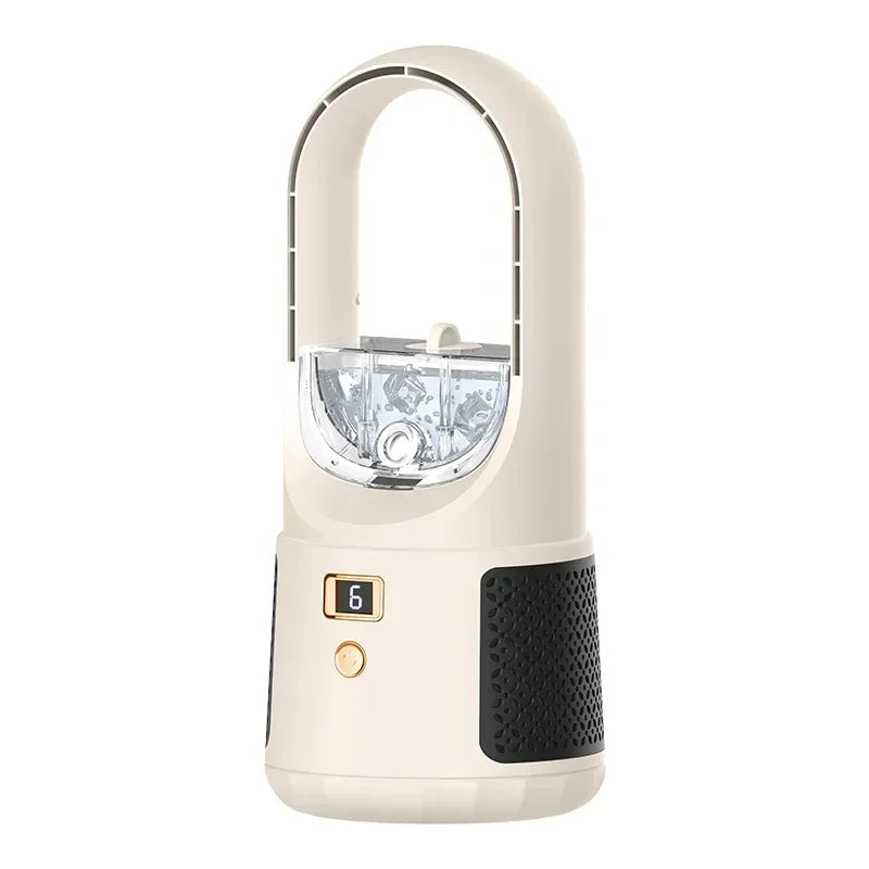 Bladloze Tafelventilator – Stille USB-Ventilator met Oplaadbare Accu