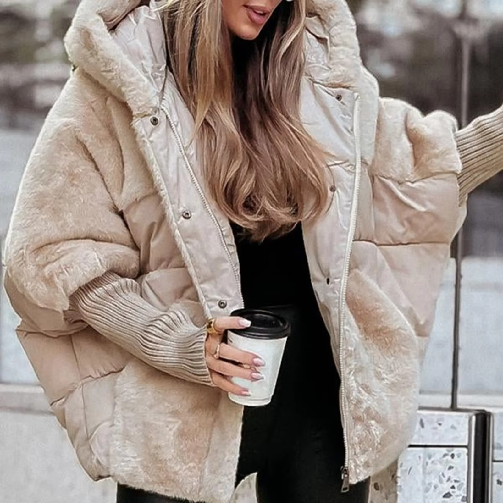 Averlia – Abrigo de invierno para mujer cálido y elegante para otoño e invierno