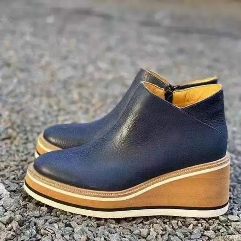 Zavella – Botines de mujer con plataforma y cremallera lateral
