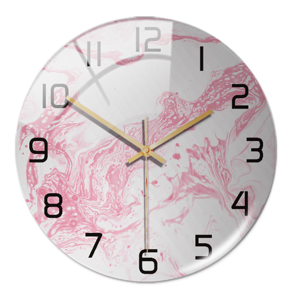 MarbleTime – Wandklok Marmerdesign – Stille Moderne Woondecoratie