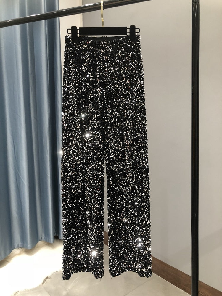 Tanya Pants | Loose Glitter Pants for Glamorous and Comfortable Looks