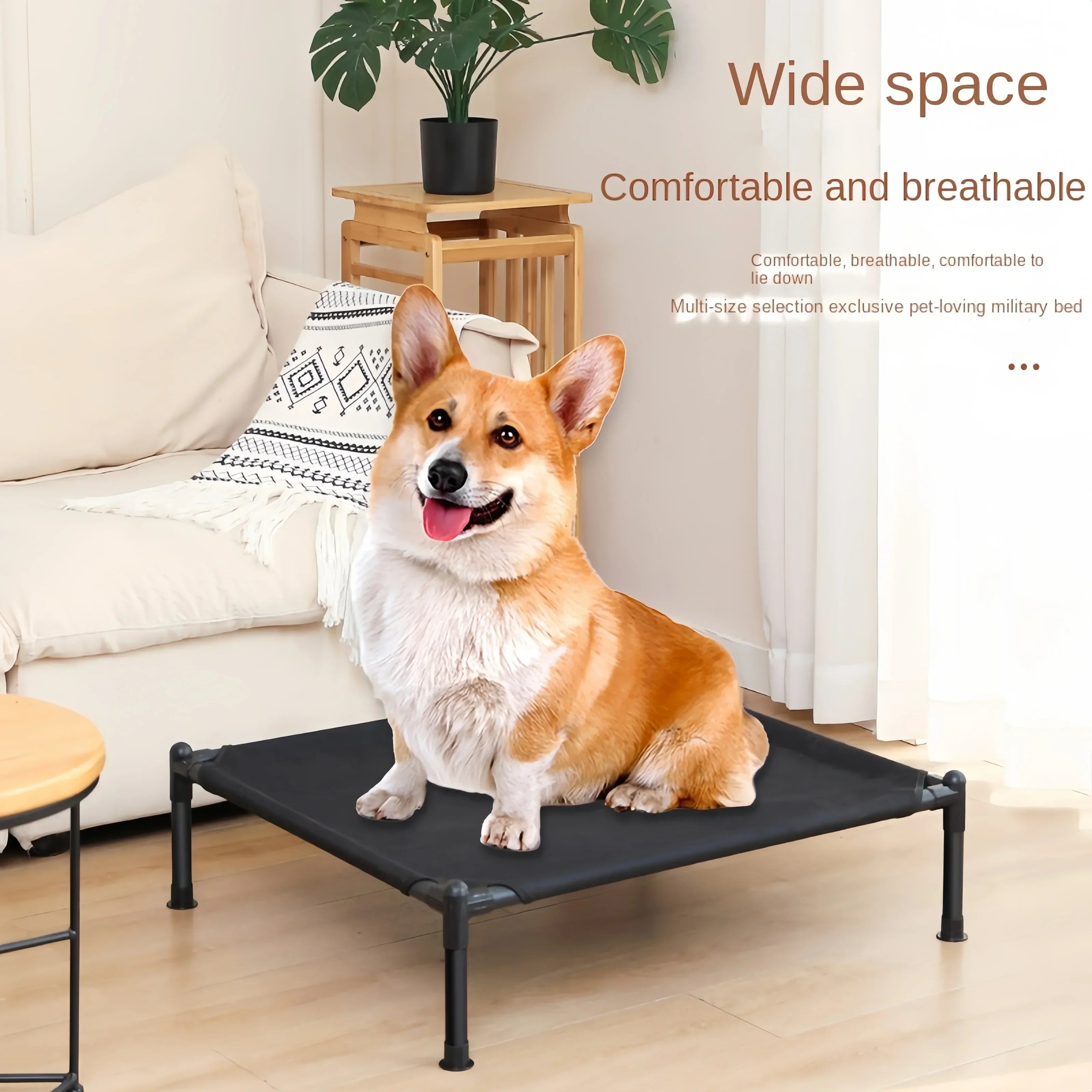 Elevated Foldable Pet Bed – Portable Bed for Cats & Dogs