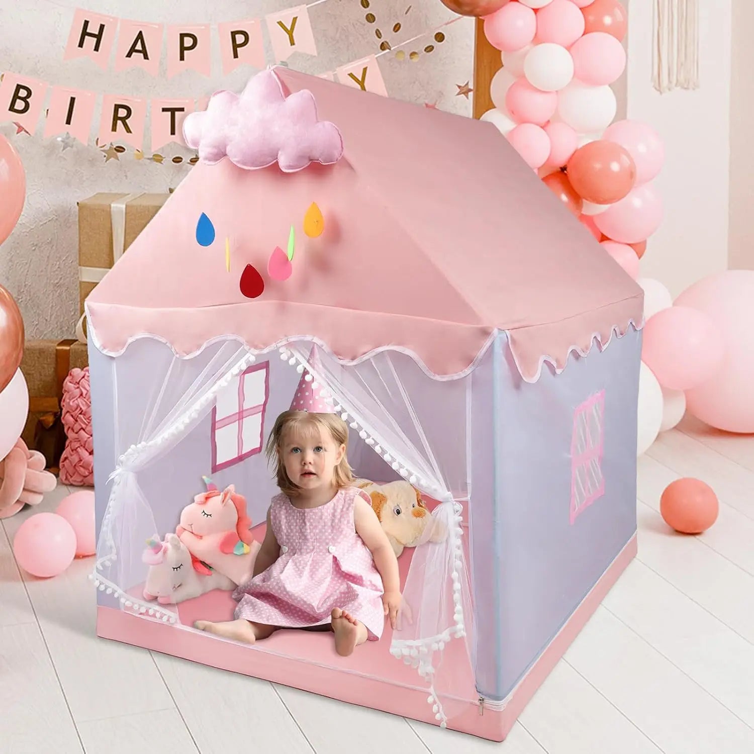 Roze BeerKid Prinsessentent – Kindertent voor Binnen & Buiten