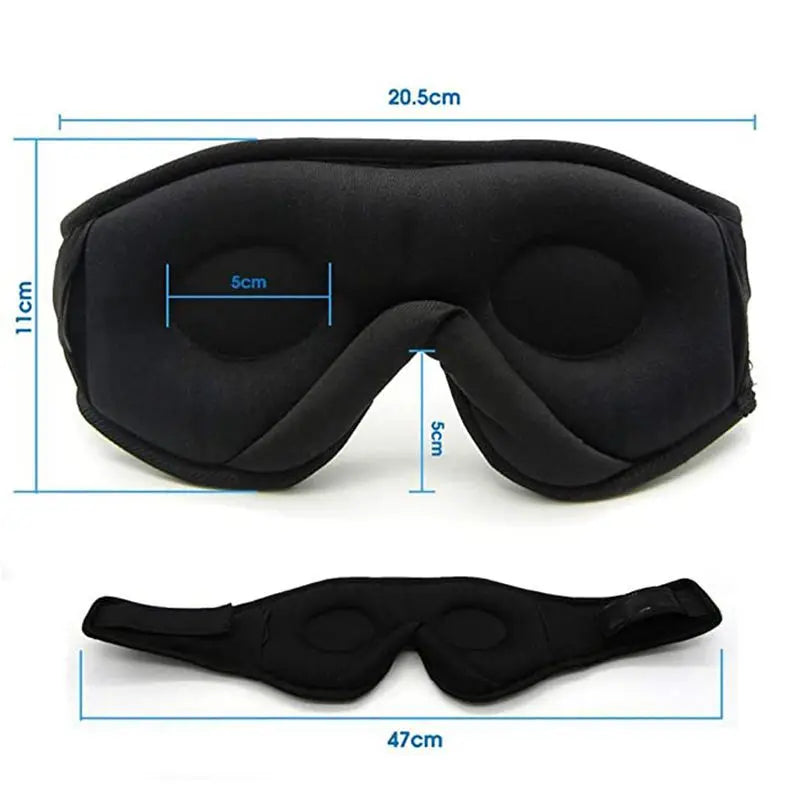 Melzano Slaapmasker 3D Oogmasker HoofdSet Hoofdband