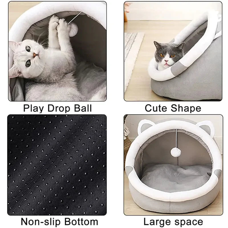 Opvouwbare Kattenhut – Comfortabel Tentbed voor Kat of Kleine Hond