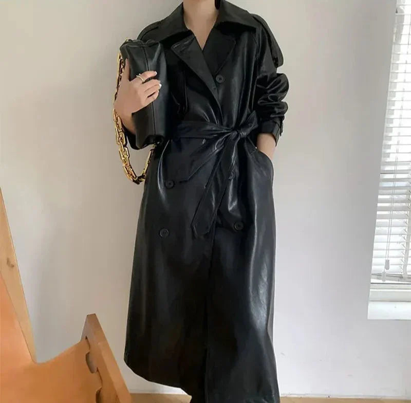 Romaniaz Leren Jas Dames | Tijdloze Lederlook met Elegante Details